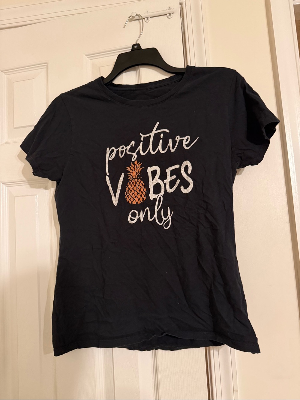 Positive Vibes Only Navy Graphic Tee